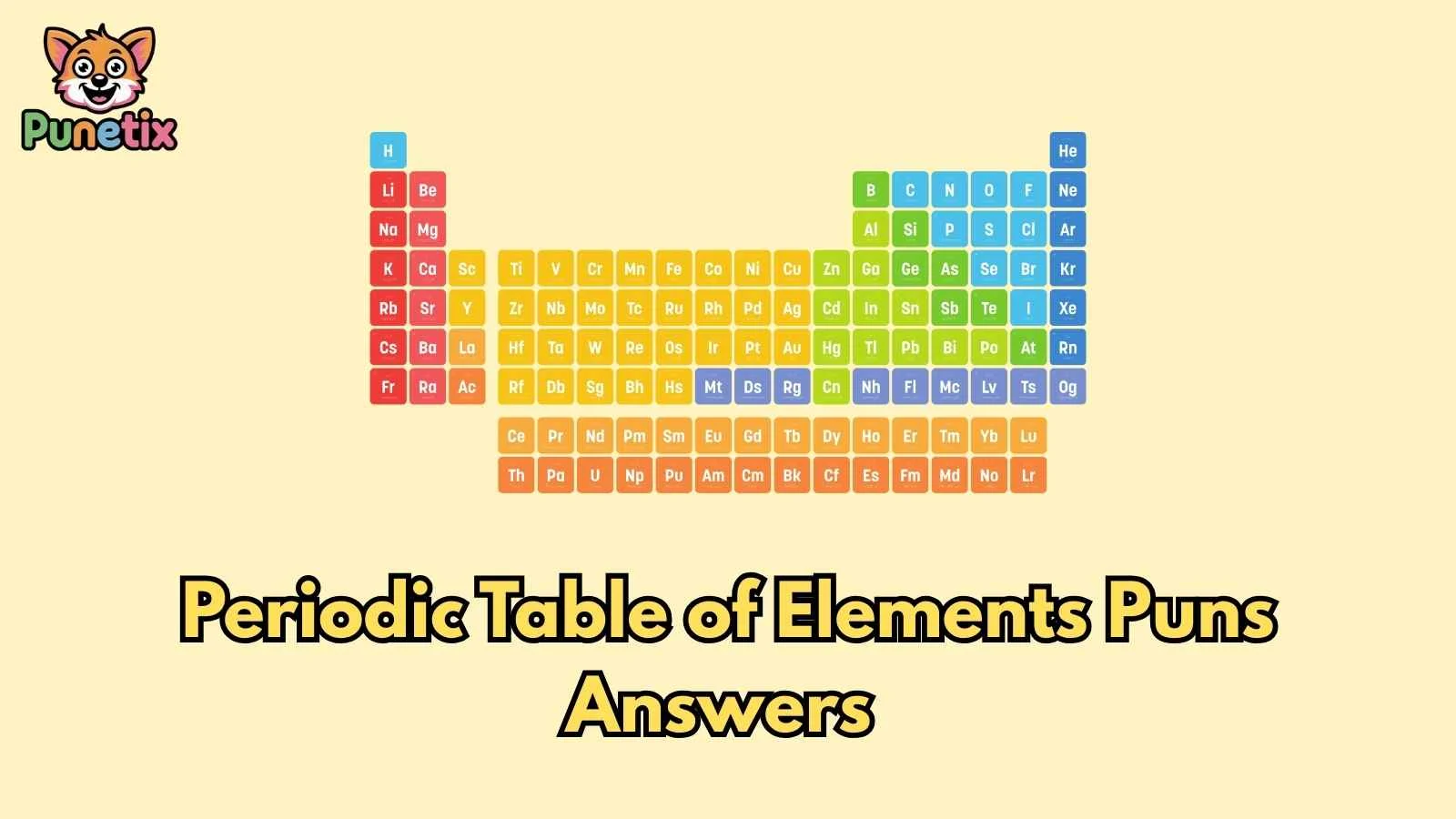 periodic table of elements puns answers